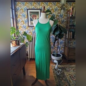 Green Frame Maxi-Dress